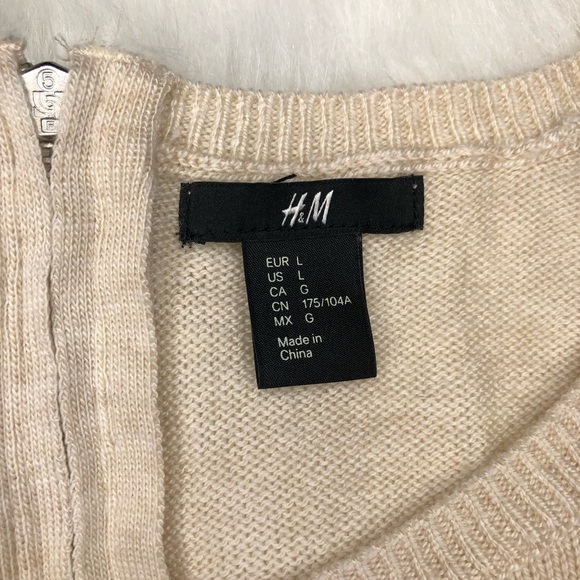 H&M tan long sleeve sweater top - Picture 3 of 8
